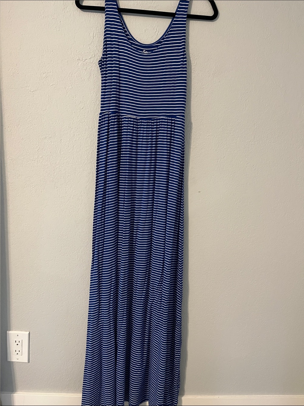 SO Blue and White Striped Tank Maxi Dress Size S
